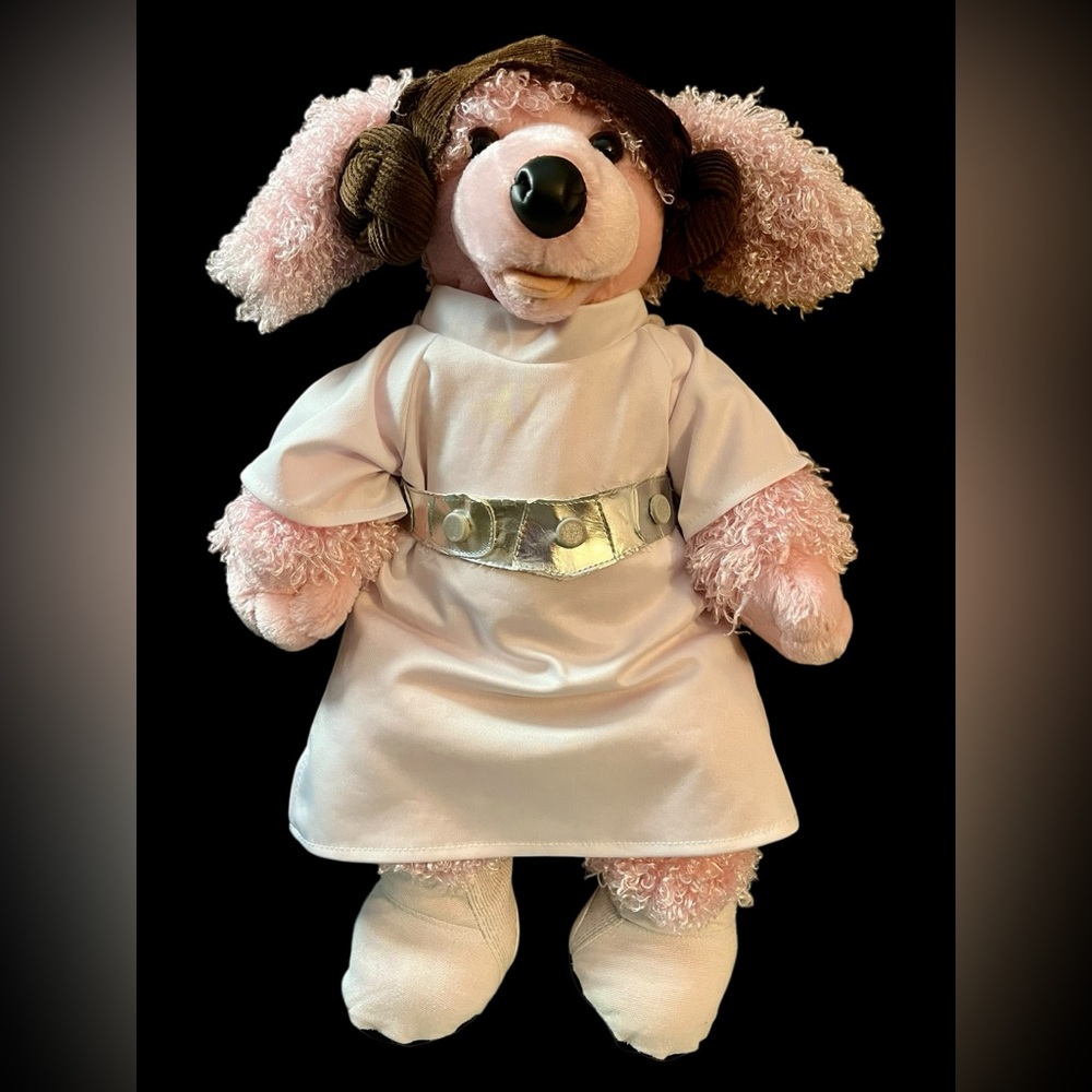 Build-A-Bear Vintage Pink Poodle with Princess Leia's Iconic Star War's Attire - Picture 2 of 11